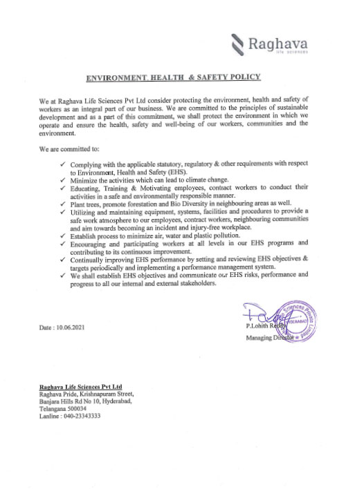 Environment Health & Safety Policy